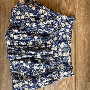RAGA Floral Skater Skirt in Navy and White